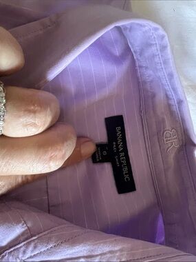 Banana Republic Lavender Pinstripe Dress Shirt